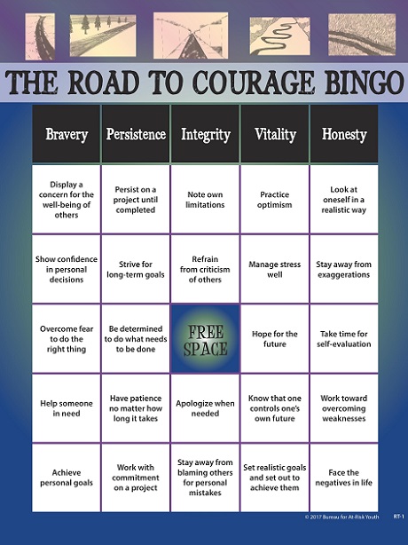 The Road to Courage Teen Bingo Game